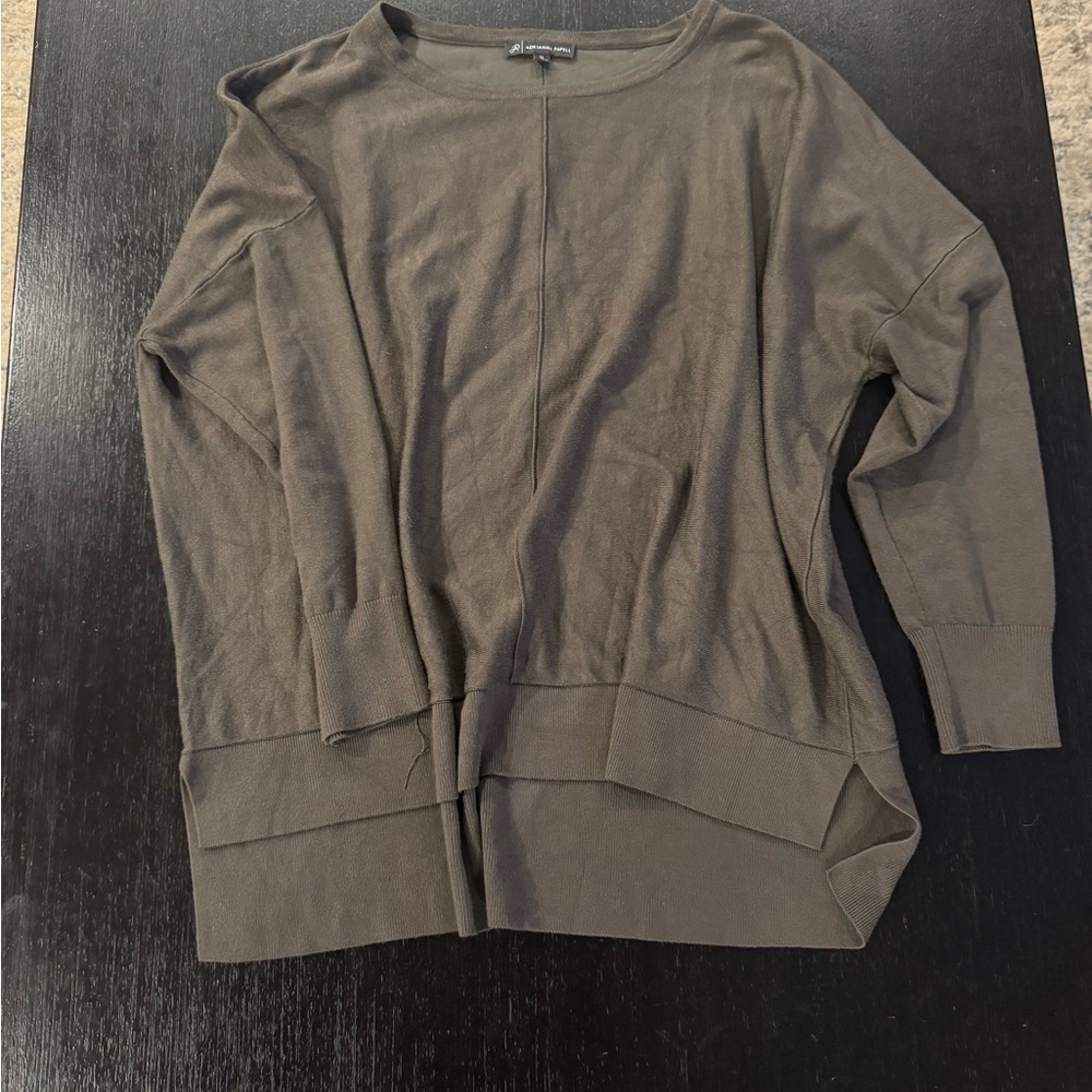 🐢Adrianna Papell Dark Green Knit Top🐢